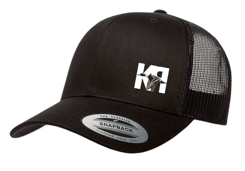 black on black Color The Classics Yupoong Snapback Hat with K-RAY CONSTRUCTION logo patch on left side